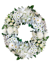 Euro All White Wreath 