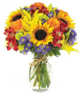 European Garden Bouquet Vase Arrangement