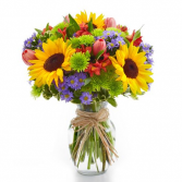 European Garden Bouquet Vase of Fresh Flowers