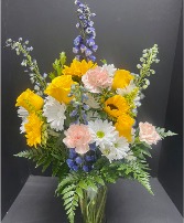 European Summer Vase Arrangement