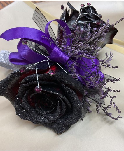 Evening Black Corsage