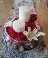 Evening's Romance Candle Centerpiece in West Jordan, Utah | A Perfect Arrangement