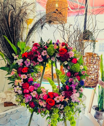 Ever Enchanting Standing Wreath  in Merced, CA | KC Floral Co.