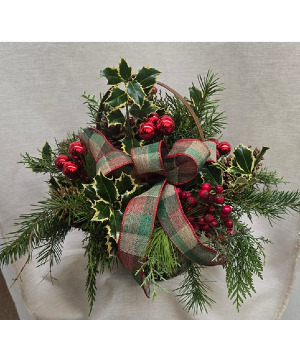 Evergreen Basket Arrangement
