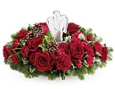 Evergreen Blooms Bouquet Centerpiece
