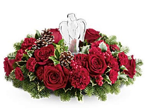 Evergreen Blooms Bouquet Centerpiece