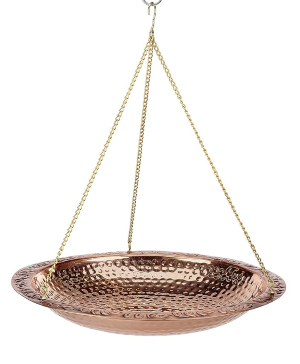 Evergreen Copper Hanging Bird Bath 