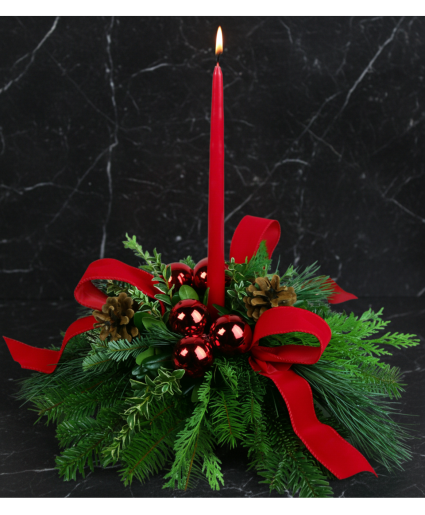 Evergreen glow Centerpiece
