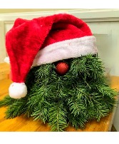 Evergreen Santa Gnome Centerpiece 