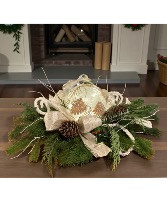 Evergreens and Pine Cones Centerpiece 