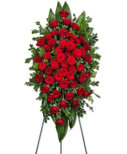 Everlasting Beauty Standing Spray Sympathy Arrangement