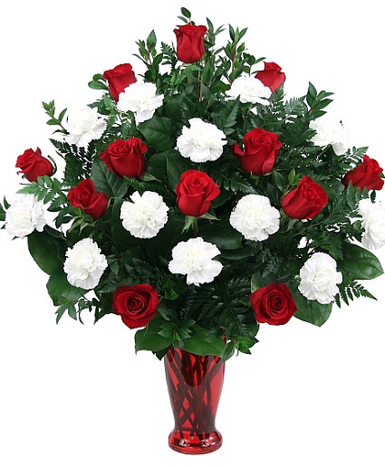 Everlasting Love  roses &carnations Arrangement