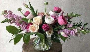 Every Things Rosy Vase arrangement
