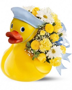 Exclusively at Flowers Today Ducky Delight Ceramic Keepsake "Boy"