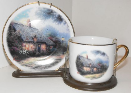 Exclusively at Flowers Today Florist Thomas Kinkade Country Cottage Tea Cup & Saucer Set