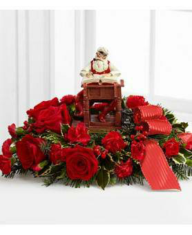 Exclusively at Flowers Today Florist Norman Rockwell Naughty or Nice Centerpiece in New Port Richey, FL | FLOWERS TODAY FLORIST