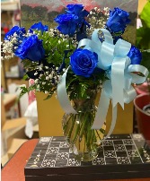 Exotic Blue Roses Dozen Blue roses