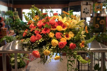 Exotic & Bold  Casket Spray in South Milwaukee, WI | PARKWAY FLORAL INC.