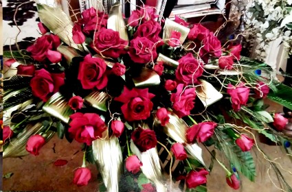 Exotic Rest Bouquet  Casket Spray (Roses)