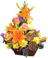 EXPRESSIONS OF FALL Flowers in a Basket