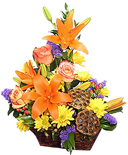EXPRESSIONS OF FALL Flowers in a Basket
