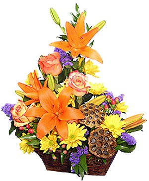 EXPRESSIONS OF FALL Flowers in a Basket