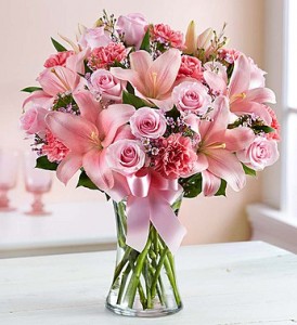 Expressions of Pink Vase Arrangement