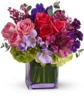 Exquisite Beauty Bouquet Cube Arrangement
