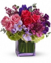 Exquisite Beauty  lavender glass cube 