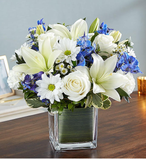 Exquisite Blues Vase Arrangement