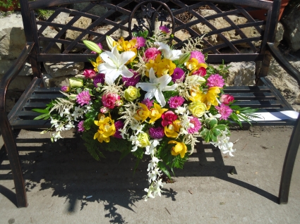 Exquisite Tribute Garden arrangement Casket Spray