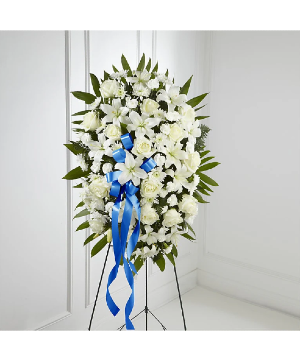 Exquisite Tribute Standing Spray-Blue 