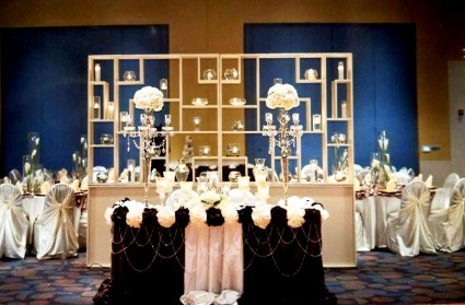 Extravagant Elegance Candle Wall Table Wedding Flowers