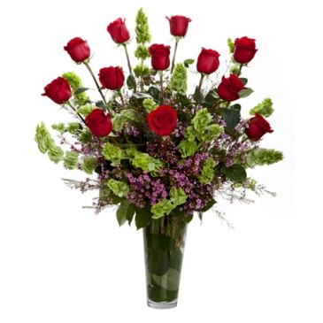Extreme Rose Show Dozen Roses Vased Fully Embellished
