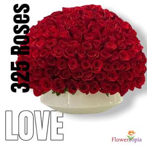 300 Red and Hot Pink Roses Bouquet by Luxury Flowers Miami