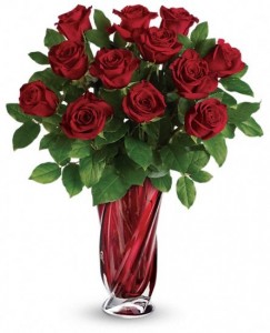 Red Rose Swirling Beauty Bouquet by Enchanted Florist