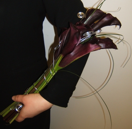 Fabulous Callas with Silver Glam Wedding Bouquet