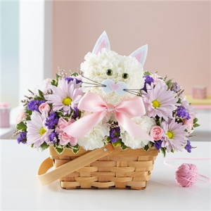 Fabulous Feline For Baby Girl in Arlington, TX | Erinn's Creations Florist Fabulous Feline For Baby Girl in Arlington, TX | Erinn's Creations Florist