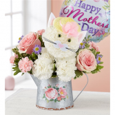 FABULOUS FELINE FOR MOM FLOWERS IN WATERING CAN