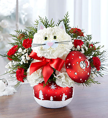 Fabulous Feline in Starry Night Ornament Ball