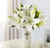 Faithful Blessings Bouquet Ceramic Vase