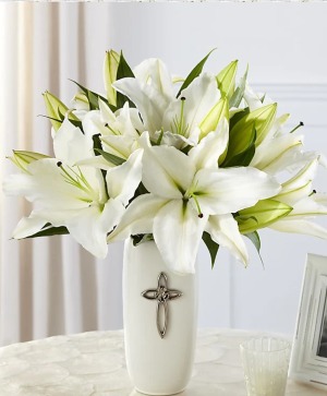 Faithful Blessings white lilies