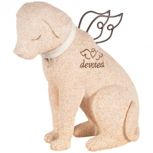 Faithful Dog Angel Stone statue