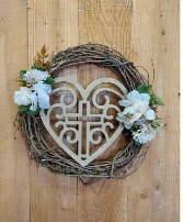 Faithful Heart Wreath Permanent Botanical