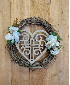 Faithful Heart Wreath Permanent Botanical
