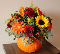 FALL 15 " REAL" PUMPKIN FALL ARRANGEMENT