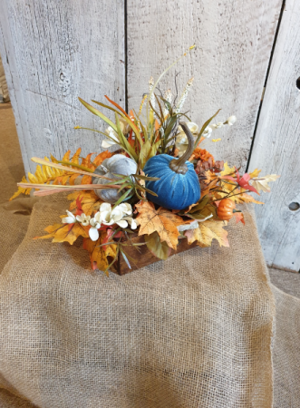 Fall and pumpkins in a drawer permanent floral