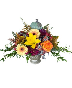 Fall Arrangement In Decorative Container Designer's Choice
