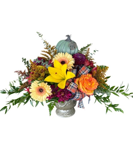 Fall Arrangement In Decorative Container Designer's Choice