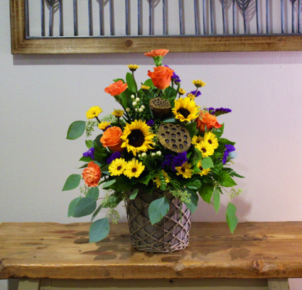 Fall Blooms Container Arrangement